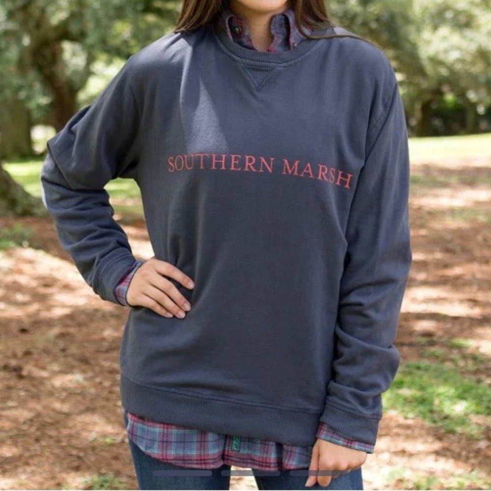 Southern Marsh Seawash Adult Unisex Gray 100% Cotton Sweatshirt